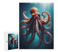 500 PCS Rompecabezas para Adultos Giant Pacific Octopus Rompecabezas para Adultos Juegos Divertidos Alivia El Estrés Desafiante De Completar 500 PCS