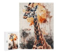 500 PCS Rompecabezas para Adultos Giraffe Sun Watercolor Rompecabezas para Adultos Juguete Decoración De Pared Decoración 500 PCS