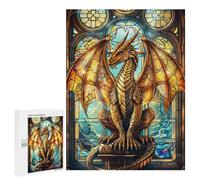 500 PCS Rompecabezas para Adultos Gold Cathedral Dragon Rompecabezas para Adultos Juguetes Antiestrés Una Obra De Arte Difícil Y Desafiante 500 PCS