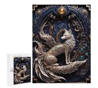 500 PCS Rompecabezas para Adultos Golden Nine Tailed Fox Rompecabezas para Adultos Juego De Ingenio Pero Divertidos Y Regalos Humorísticos para Amigos Y Familiares 500 PCS
