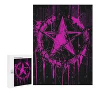 500 PCS Rompecabezas para Adultos Gothcore Pentagram Splashes Rompecabezas para Adultos Juego De Ingenio Pero Divertido Y Humorístico Actividades Divertidas En Casa, 500 PCS