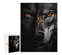 500 PCS Rompecabezas para Adultos Half Wolf Half Human Rompecabezas para Adultos Juego De Ingenio Pero Divertidos Y Regalos Humorísticos para Amigos Y Familiares 500 PCS