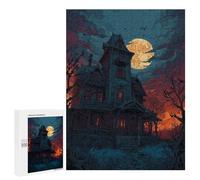500 PCS Rompecabezas para Adultos Halloween Haunted House -9 Rompecabezas para Adultos Mejora La Memoria Actividades Divertidas En Casa 500 PCS