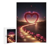 500 PCS Rompecabezas para Adultos Heart-Shaped Path of Love Rompecabezas para Adultos Juguetes Antiestrés Una Obra De Arte Difícil Y Desafiante 500 PCS