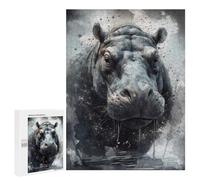 500 PCS Rompecabezas para Adultos Hippo Wild Beauty Rompecabezas para Adultos Juguetes Antiestrés Una Obra De Arte Difícil Y Desafiante 500 PCS