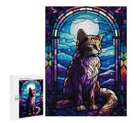 500 PCS Rompecabezas para Adultos Japanese Bobtail Cat Abstr Rompecabezas para Adultos Juegos Divertidos Vacaciones En Casa Matar El Tiempo Regalos De Cumpleaños Y Únicos 500 PCS