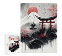 500 PCS Rompecabezas para Adultos Japanese Scenery Ink Wash Rompecabezas para Adultos Juegos Relajantes Corte De Precisión Cumpleaños Y Navidad 500 PCS