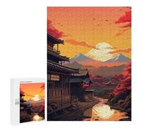 500 PCS Rompecabezas para Adultos Japanese Village Rompecabezas para Adultos Juegos Relajantes Corte De Precisión Cumpleaños Y Navidad 500 PCS