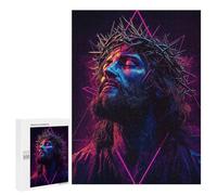 500 PCS Rompecabezas para Adultos Jesus Christ Neon Art Juego Familiar De Rompecabezas Análisis Y Lógica Interacción Entre Padres E Hijos 500 PCS