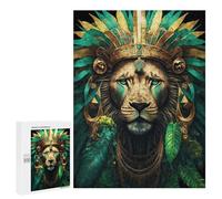 500 PCS Rompecabezas para Adultos Jungle Majesty Lion's Coronation Rompecabezas para Adultos Juguetes Antiestrés Decoración del Hogar Cumpleaños Y Navidad 500 PCS