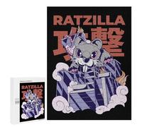 500 PCS Rompecabezas para Adultos Kaiju Ratzilla Monster Rompecabezas para Adultos Juguete Decoración De Pared Mejora Los Recuerdos Regalos para Amigos Y Familiares 500 PCS