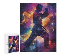 500 PCS Rompecabezas para Adultos Karate Galaxy Silhouette Rompecabezas para Adultos Juguetes Antiestrés Una Obra De Arte Difícil Y Desafiante 500 PCS