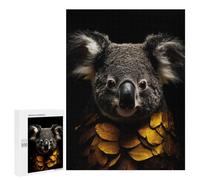 500 PCS Rompecabezas para Adultos Koala Gold Dark Rompecabezas para Adultos Juguete Decoración De Pared Mejora Los Recuerdos Regalos para Amigos Y Familiares 500 PCS