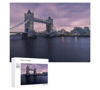 500 PCS Rompecabezas para Adultos London's Tower Bridge at Twilight Rompecabezas para Adultos Juguete Decoración De Pared Pero Divertido Y Humorístico Desafiante De Completar 500 PCS