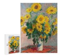 500 PCS Rompecabezas para Adultos Monet Sunflower Banquet Rompecabezas para Adultos Juguete Decoración De Pared Mejora Los Recuerdos Regalos para Amigos Y Familiares 500 PCS