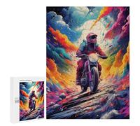 500 PCS Rompecabezas para Adultos Motorcycle Adventure in Colors Rompecabezas para Adultos Juguetes De Bricolaje Corte De Precisión Cumpleaños Y Navidad 500 PCS