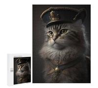 500 PCS Rompecabezas para Adultos Napoleon Dress Cat Rompecabezas para Adultos Juego De Ingenio Pero Divertidos Y Regalos Humorísticos para Amigos Y Familiares 500 PCS