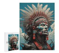 500 PCS Rompecabezas para Adultos Native Warrior's Majesty Rompecabezas Juguetes Antiestrés Regalos para Mujeres Difíciles Y Desafiantes 500 PCS