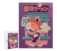 500 PCS Rompecabezas para Adultos Neko Eating Ramen Rompecabezas para Adultos Juguetes Antiestrés Una Obra De Arte Difícil Y Desafiante 500 PCS