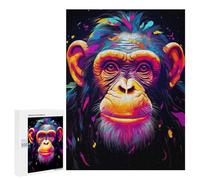 500 PCS Rompecabezas para Adultos Neon Chimpanzee Juego Familiar De Rompecabezas Análisis Y Lógica Interacción Entre Padres E Hijos 500 PCS