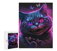 500 PCS Rompecabezas para Adultos Neon Fantasy Cat Artwork Rompecabezas para Adultos Juguete Decoración De Pared Mejora Los Recuerdos Regalos para Amigos Y Familiares 500 PCS