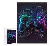 500 PCS Rompecabezas para Adultos Neon Gaming Controller Artwork-14 Rompecabezas para Adultos Juguete Decoración De Pared Mejora Los Recuerdos Regalos para Amigos Y Familiares 500 PCS