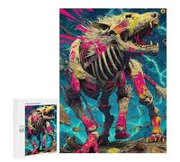 500 PCS Rompecabezas para Adultos Neon Howl - The Last Guardian of Chaos Rompecabezas para Adultos Juego De Ingenio Pero Divertido Y Humorístico Actividades Divertidas En Casa, 500 PCS