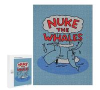 500 PCS Rompecabezas para Adultos Nuke The Whales Cartoon Rompecabezas para Adultos Juguete Decoración De Pared Arte De Pared Desafiante De Completar 500 PCS