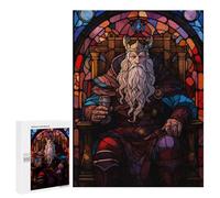 500 PCS Rompecabezas para Adultos Odin Stained Glass Rompecabezas para Adultos Juegos Relajantes Corte De Precisión Cumpleaños Y Navidad 500 PCS