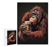 500 PCS Rompecabezas para Adultos Orangutan with Beer Rompecabezas para Adultos Juguetes De Bricolaje Análisis Y Lógica Cumpleaños Y Navidad 500 PCS