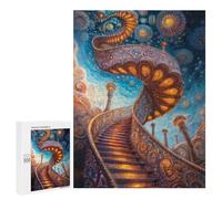 500 PCS Rompecabezas para Adultos Ornate Stairway to The Sky Rompecabezas para Adultos Juguete Decoración De Pared Mejora Los Recuerdos Regalos para Amigos Y Familiares 500 PCS