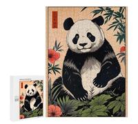 500 PCS Rompecabezas para Adultos Panda Japanese Art Rompecabezas para Adultos Juguete Decoración De Pared Mejora Los Recuerdos Regalos para Amigos Y Familiares 500 PCS