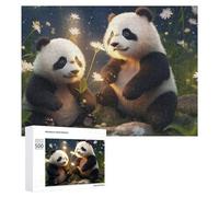 500 PCS Rompecabezas para Adultos Panda Paradise A Whimsical Garden Adventure Rompecabezas Juguetes Antiestrés Regalos para Mujeres Difíciles Y Desafiantes 500 PCS