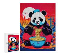 500 PCS Rompecabezas para Adultos Panda Ramen Japan Rompecabezas para Adultos Juegos Divertidos Alivia El Estrés Desafiante De Completar 500 PCS