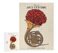 500 PCS Rompecabezas para Adultos Paris Jazz Festival Rompecabezas para Adultos Juegos Divertidos Corte De Precisión Regalos De Cumpleaños Y Únicos 500 PCS