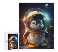 500 PCS Rompecabezas para Adultos Penguin Astronaut in Space Juego Familiar De Rompecabezas Análisis Y Lógica Interacción Entre Padres E Hijos 500 PCS