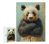500 PCS Rompecabezas para Adultos Pensive Panda Rompecabezas para Adultos Juguete Decoración De Pared Decoración del Hogar 500 PCS