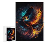 500 PCS Rompecabezas para Adultos Phoenix Rising Fire and Water Harmony Juego Familiar De Rompecabezas Análisis Y Lógica Interacción Entre Padres E Hijos 500 PCS