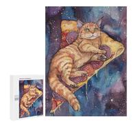 500 PCS Rompecabezas para Adultos Pizza Cat in Space Galaxy Rompecabezas para Adultos Juegos Familiares Regalos para Mujeres Interacción Entre Padres E Hijos 500 PCS