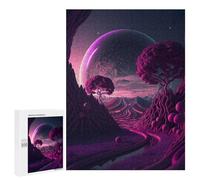 500 PCS Rompecabezas para Adultos Purple Planet Landscape Rompecabezas para Adultos Juguete Decoración De Pared Decoración del Hogar 500 PCS