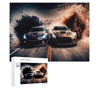 500 PCS Rompecabezas para Adultos Racing Cars in Action Rompecabezas Juguetes Antiestrés Regalos para Mujeres Difíciles Y Desafiantes 500 PCS