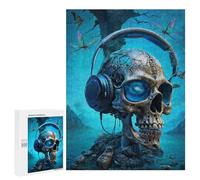 500 PCS Rompecabezas para Adultos RAD Nightshade Music Skull Rompecabezas para Adultos Juegos Relajantes Corte De Precisión Cumpleaños Y Navidad 500 PCS