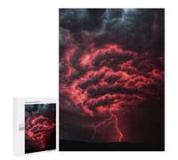 500 PCS Rompecabezas para Adultos Red Lightning Storm Rompecabezas para Adultos Juguetes Antiestrés Una Obra De Arte Difícil Y Desafiante 500 PCS
