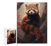 500 PCS Rompecabezas para Adultos Red Panda In Forest Nature Rompecabezas para Adultos Juego De Ingenio Regalo De Cumpleaños Difícil Y Desafiante 500 PCS
