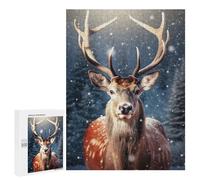 500 PCS Rompecabezas para Adultos Reindeer Christmas Animals Rompecabezas para Adultos Juegos Familiares Regalos para Mujeres Interacción Entre Padres E Hijos 500 PCS
