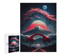 500 PCS Rompecabezas para Adultos Retro Moonlight in Japan Rompecabezas para Adultos Juego De Ingenio Pero Divertidos Y Regalos Humorísticos para Amigos Y Familiares 500 PCS