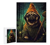 500 PCS Rompecabezas para Adultos Retro Pixel Art Pug Wizard Rompecabezas para Adultos Juguete Decoración De Pared Mejora Los Recuerdos Regalos para Amigos Y Familiares 500 PCS