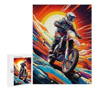 500 PCS Rompecabezas para Adultos Rider in Motion Dirt Bike Adventure Rompecabezas Juguetes Antiestrés Regalos para Mujeres Difíciles Y Desafiantes 500 PCS
