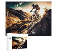 500 PCS Rompecabezas para Adultos Riding Into The Sunset Mountain Bike Adventure Rompecabezas Juguetes Antiestrés Regalos para Mujeres Difíciles Y Desafiantes 500 PCS