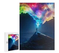 500 PCS Rompecabezas para Adultos Rompecabezas Colorful Sky Man Mountain Rompecabezas Juegos Relajantes Una Obra De Arte Cumpleaños 500 PCS